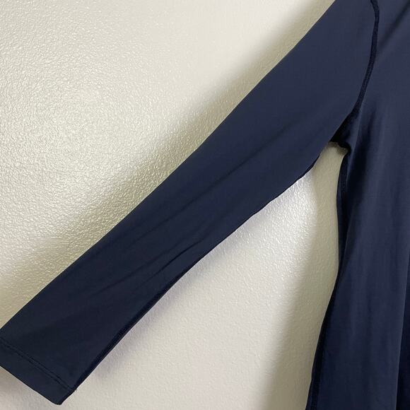 James Perse Malibu Swim Shirt Rash Guard Womens Size 3 Navy White Hawaii Beach - Picture 6 of 11